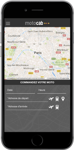 Motocab-Anwendung